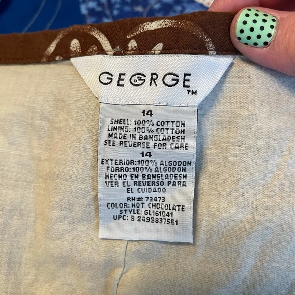 Chocolate Brown Floral Skirt - Picture 4 of 6